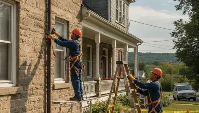 Plumber repairing a sink in Easton, PA for plumbersineastonpa-new.com