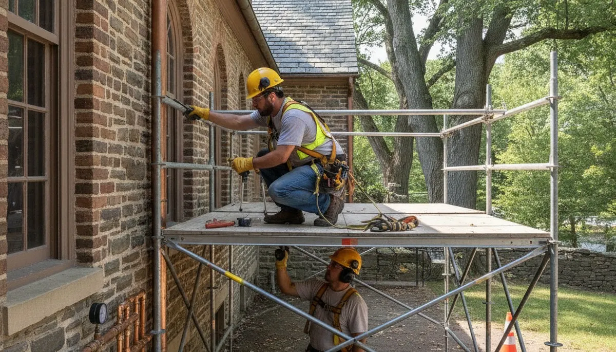 Easton, PA plumber repairing a residential plumbing leak for plumbing repair service