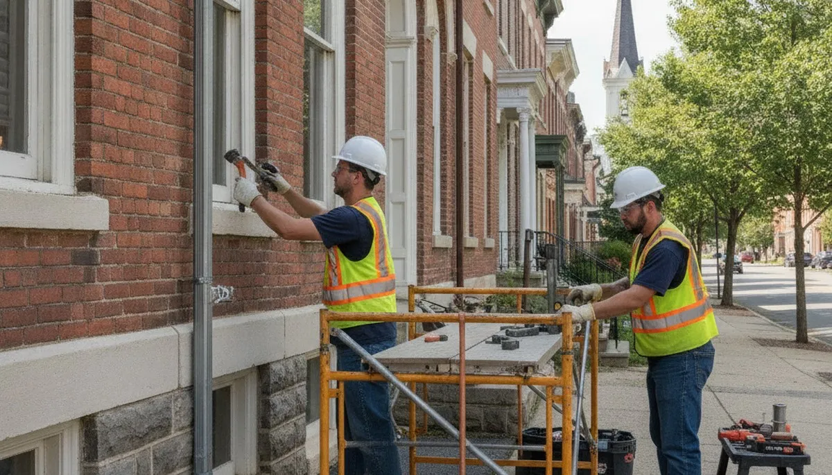 Easton, PA plumbing repair team fixing residential pipes and drain issues