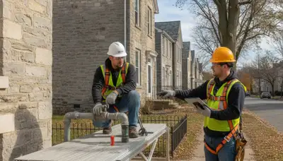 Professional plumber repairing a pipe in Easton, PA for residential plumbing service