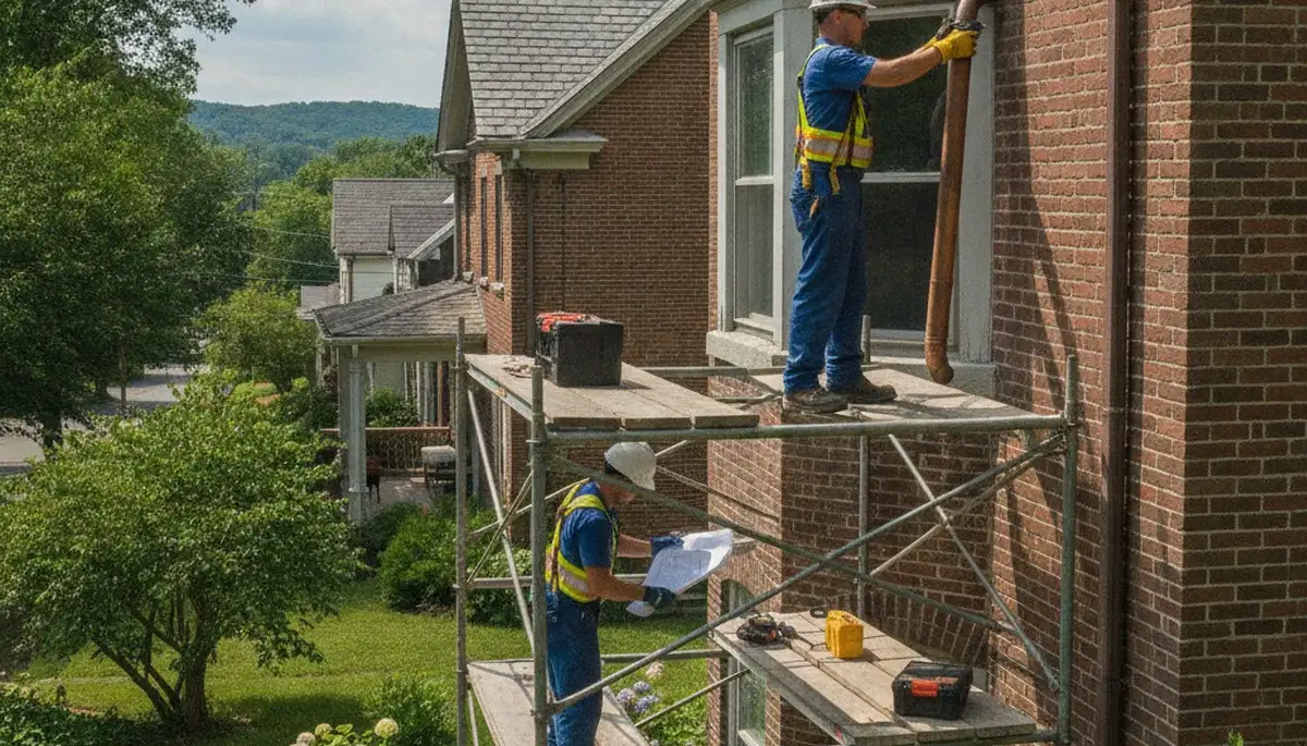 Easton, PA plumber repairing a residential pipe leak for plumbing repair service