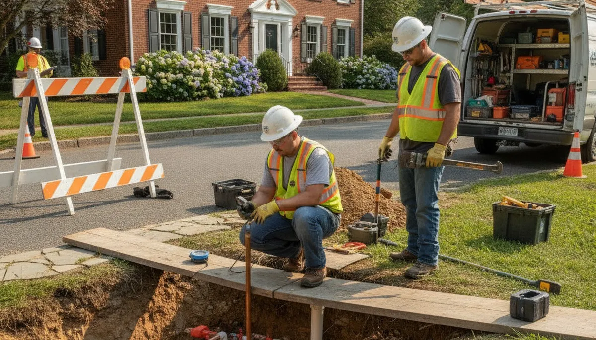 Professional plumber providing repair service in Easton, PA for a local plumbing business