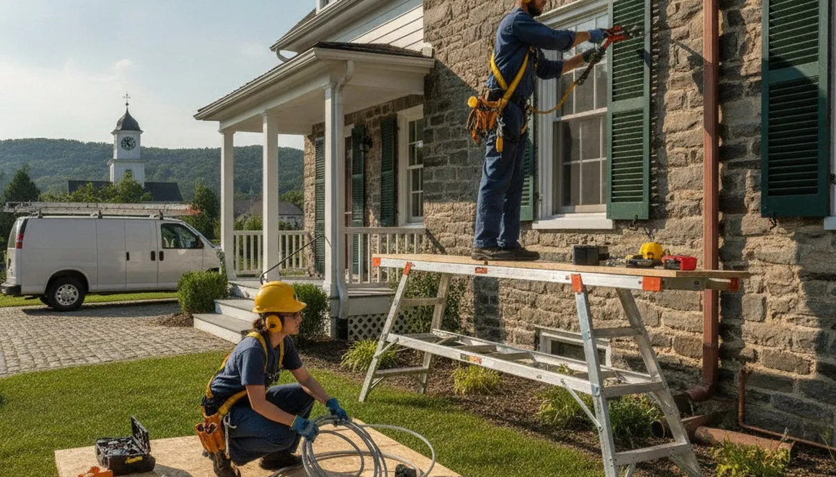 Plumber repairing pipes in Easton, PA for reliable plumbing repair service
