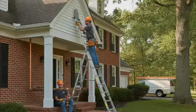 Plumber repairing pipes in Easton, PA for residential plumbing service
