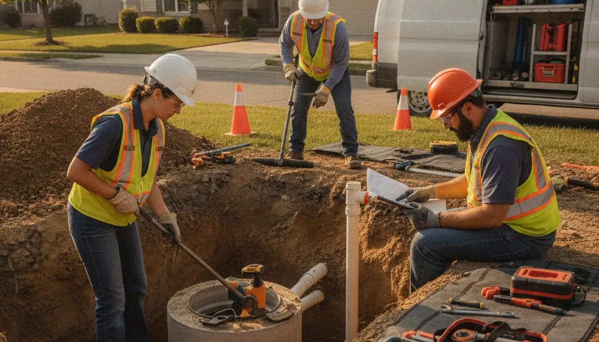 Septic repair inspection for Easton, PA home by On Call Plumbers