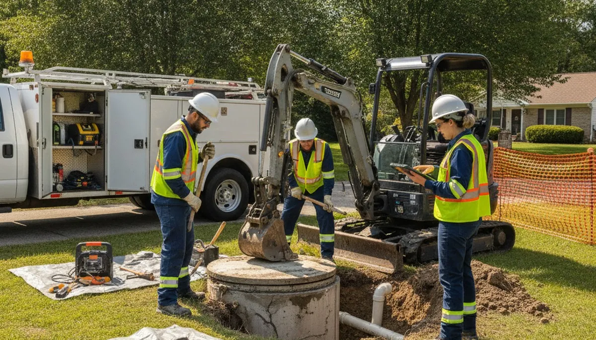 Septic repair inspection for Easton, PA home by On Call Plumbers