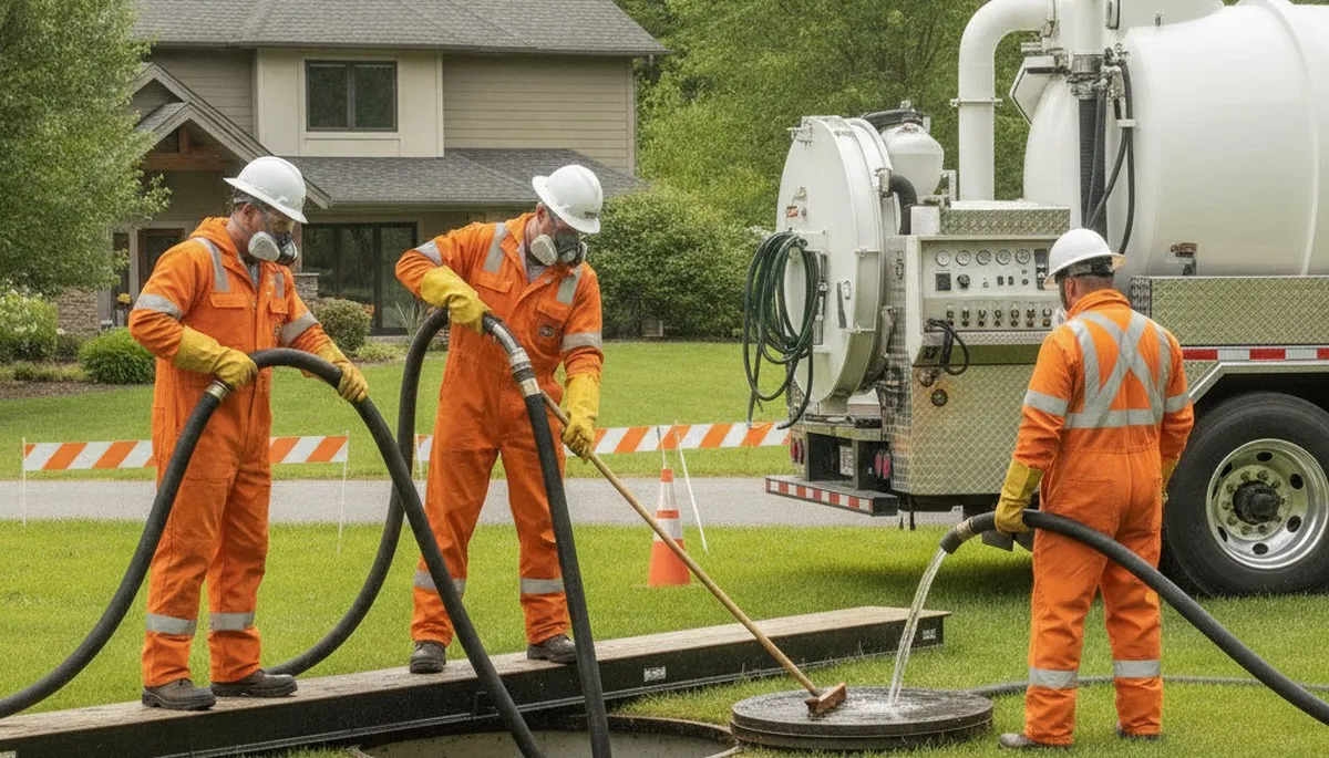 Septic tank cleaning service in Easton, PA for residential plumbing maintenance