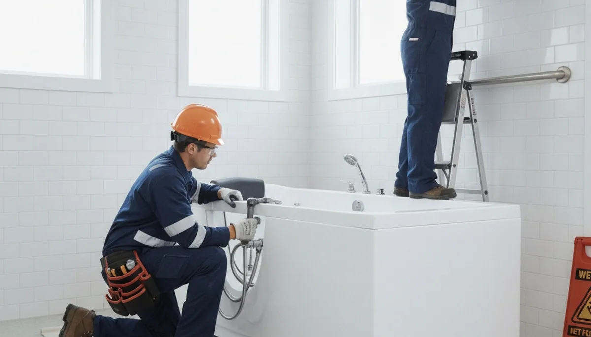 Walk-in tub installation for Easton, PA homes by On Call Plumbers