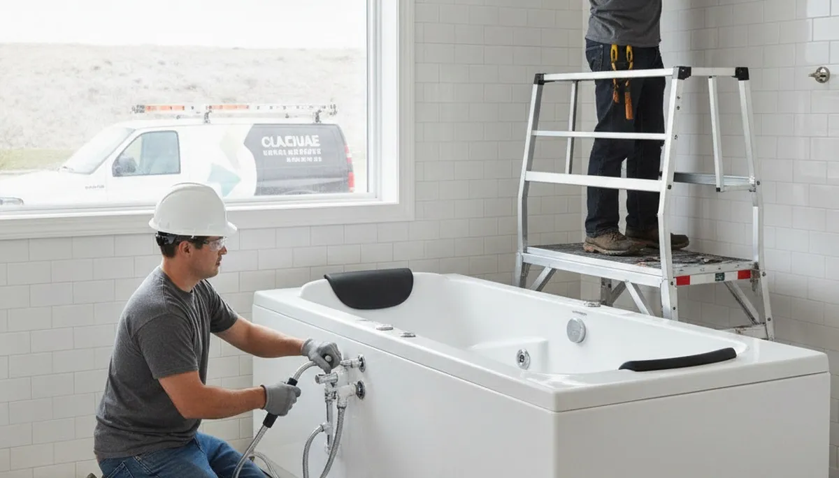 Walk-in tub installation for Easton, PA homes by On Call Plumbers