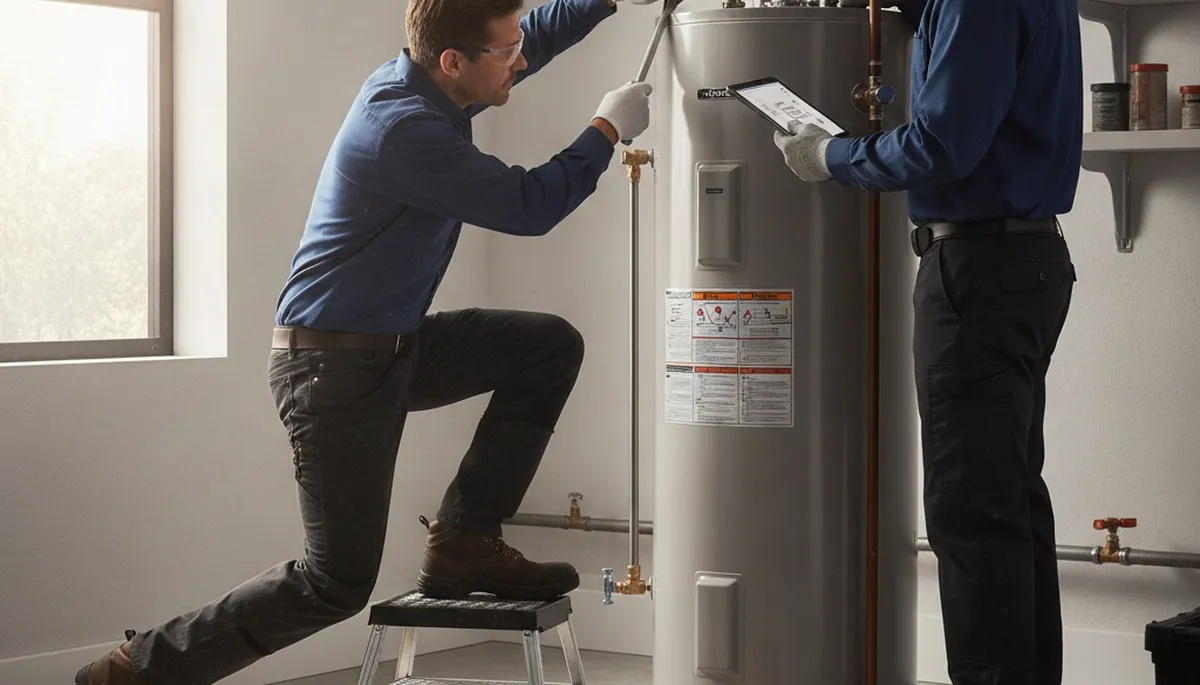 Water heater repair technician serving Easton, PA homes with fast plumbing service